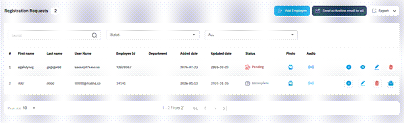 Title: Figure 5 – Registration Requests List - Description: Figure 5 – Registration Requests List