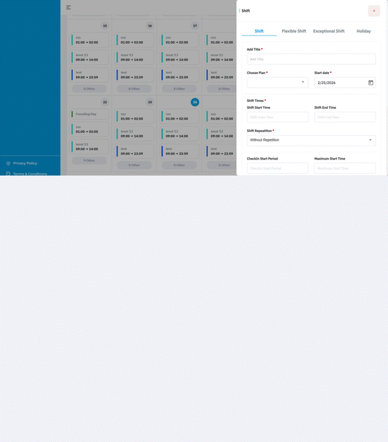 Title: Figure 10 – Shift Plan Calendar - Description: Figure 10 – Shift Plan Calendar