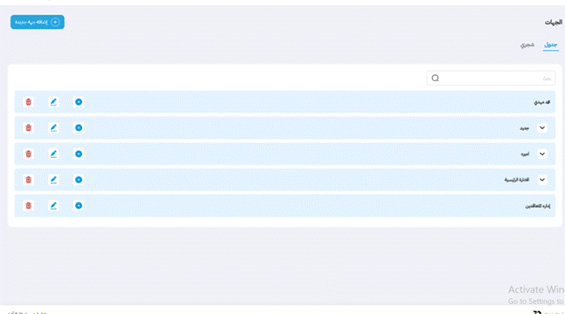 Title: الشكل 14 - قائمة الجهات - Description: الشكل 14 - قائمة الجهات